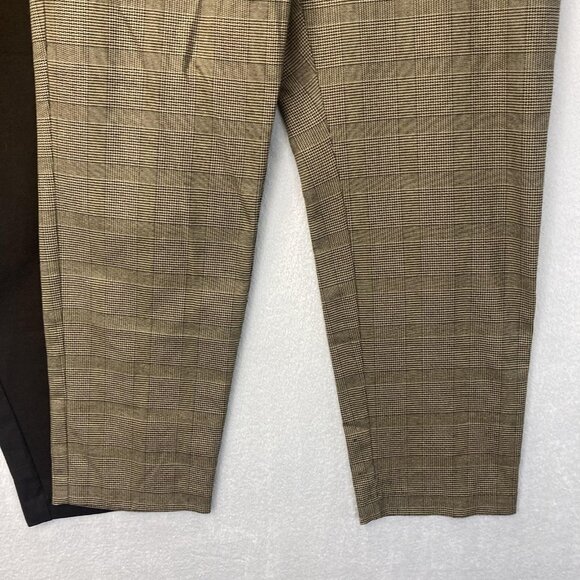 J. Jill Lot of 2 Pants Womens Medium Solid Ponte Slim Leg Brown + Glen Plaid - Picture 8 of 16